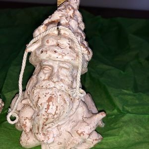 2 beach Santa ornaments